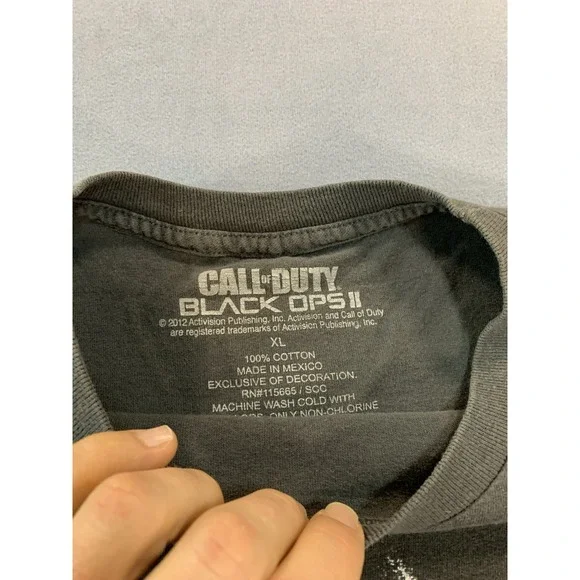Call Of Duty Black Ops 2 T-Shirt Grey Size XL 2012 PROMO TEE - Picture 4 of 6